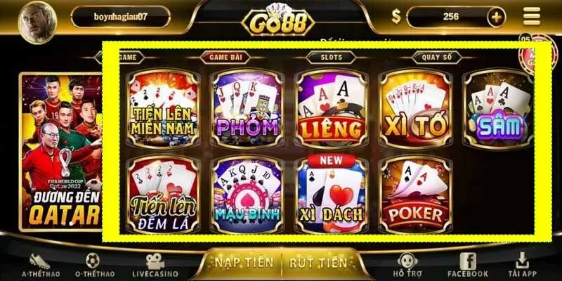 Các Tựa Game Đánh Bài Go88 Hấp Dẫn Nhất Cho Các Cược Thủ Các game đánh bài Go88 phổ biến nhất hiện nay