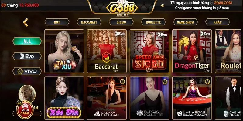 Live Casino Go88 Tựa Game Số 1 Tại Việt Nam Sơ lược về Live Casino Go88 – tựa game hot nhất hiện nay