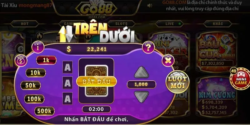 Hướng Dẫn 03 Bước Chơi Game Bài trên Dưới Go88 Người Chơi Mới Giới thiệu đôi nét về game trên dưới go88