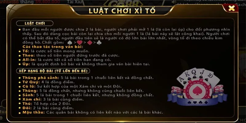 3 Tựa Game bài Xì Tố Go88 Ăn Khách Nhất Luật chơi xì tố Go88 như thế nào