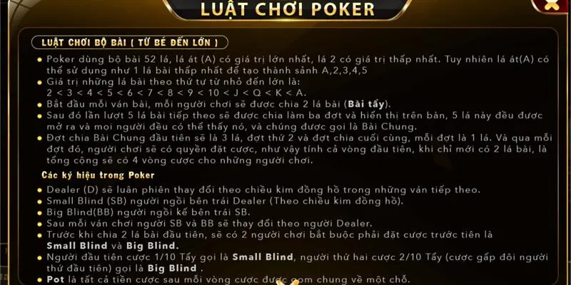 Game bài Poker Go88 - Sân Chơi Giải Trí Đỉnh Cao Hot Tìm hiểu luật chơi Poker Go88