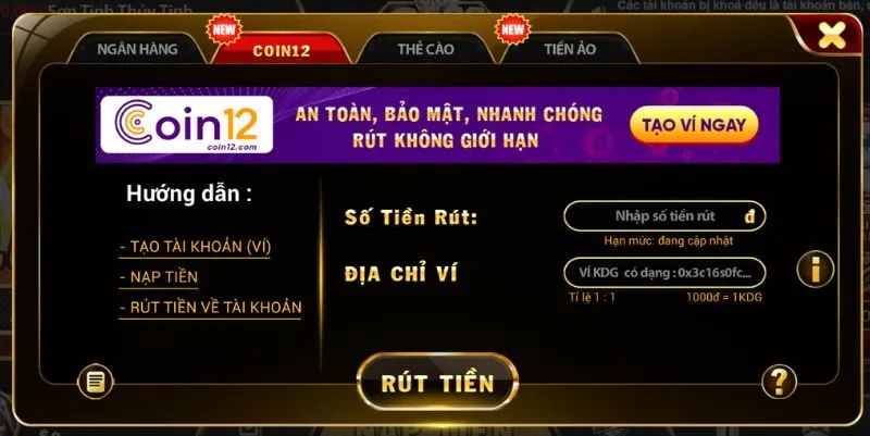 Rút Tiền Go88 Siêu Nhanh Anh Em Phải Biết rut tien qua coin12