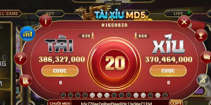 Tài Xỉu MD5 Go88 Trả Thưởng Xanh Chín Tài Xỉu MD5 Go88 có giao diện nét căng, trả thưởng nhanh chóng